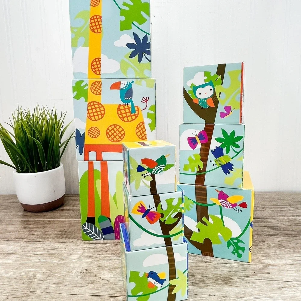 Counting and Shapes Nesting Blocks Baby Stacking Building Blocks‎ Cardboard